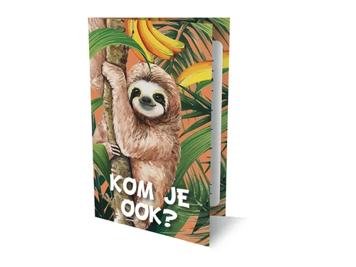 Interstat Uitnodiging Luiaard PK 937 Set van 6 kaarten + enveloppen