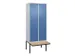 locker voor scheiding van kleding,HxBxD 2120x800x815mm,2vak
