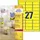 Gekleurde Etiketten Avery Zweckform 63,5x29,6mm Neon Geel 675 stuks