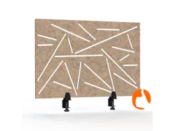 Akoestisch Bureaupaneel met patroon uitsnede 60x75cm Zand