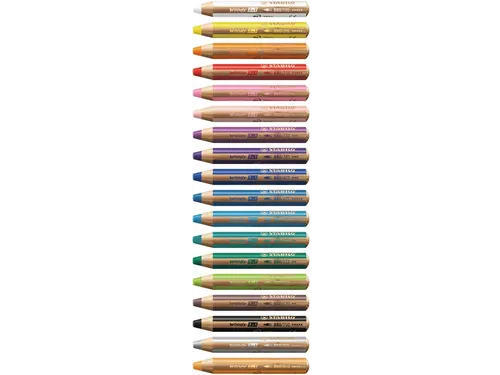 Kleurpotlood STABILO 882 woody 3-in-1 incl 4 slijpers 76 stuks assorti