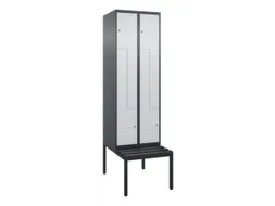Z-garderobekast,HxBxD 2120x600x815mm,2vak,vak B 300mm,cil.-slot