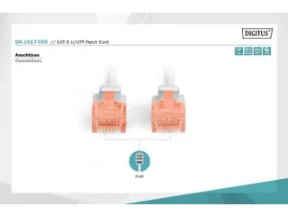CAT 6 U-UTP patchkabel Cu, LSZH AWG 26/7 Lengte 5m Grijs - 5
