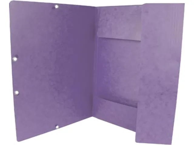 Elastomap A4 3 Kleppen En Elastieken Karton Paars