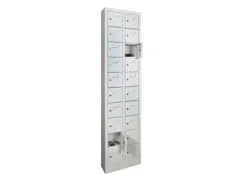 lockerkast,HxBxD 1950x460x200mm,2x10vakken,cil.-slot,sokkel