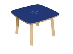 bijzettafel,HxBxD 400x600x600mm,4voeten natuur,vierkante buis