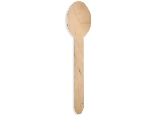 Lepel Uit Hout Gecoat FSC 160 mm Pak 100 Stuks