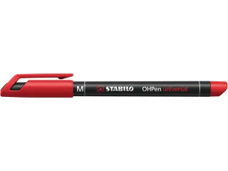 Viltstift STABILO OHpen 843/40 permanent rond medium rood - 4