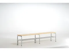 banc-patère HxLxP 450x2000x350mm barrettes en bois