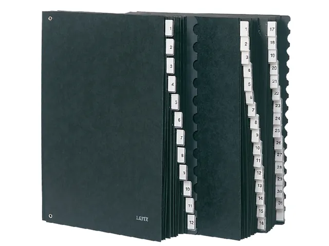 Termijnmap Leitz 5831 1-31 270x354x345mm hardboard zwart