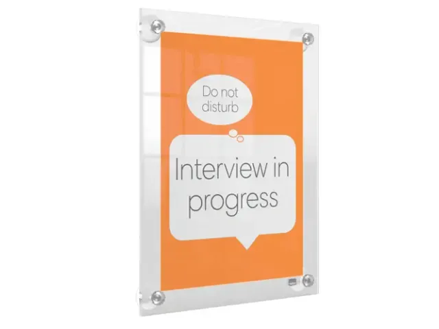 Infobord Nobo Premium Plus A4 acryl wand verplaatsbaar