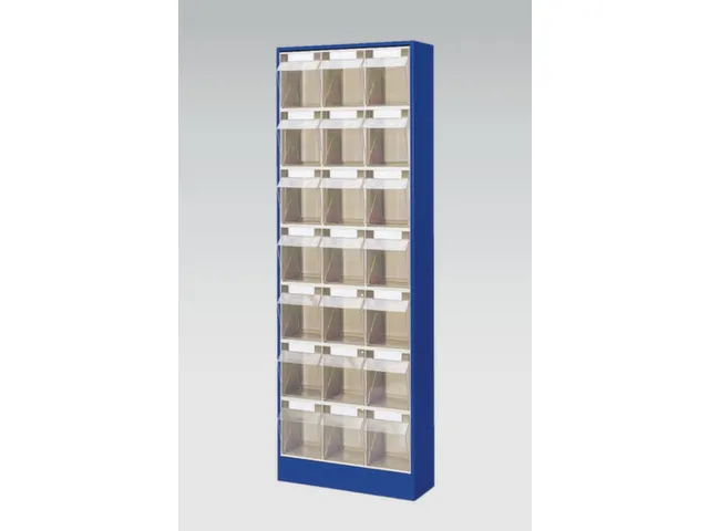 Bloc À Tiroirs Transparents 21Bacs Plastique Abs Corps Ral5010