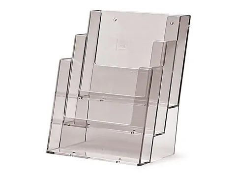 Folderhouder Balie of Wand 3x A5 Staand Acrylglas