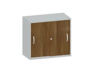 Schuifdeurkast 720x800x430mm Romp Lichtgrijs Decor Front Noten - 1