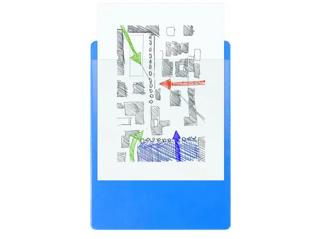 Klemplaat met instee khoes PP A4 blauw