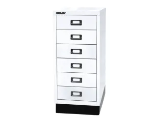 kantoor-ladekast HxBxD 670x279x380mm 6 laden romp verkeerswit staal - 4