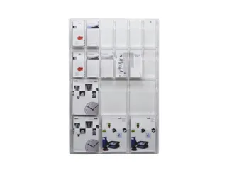 wandfolderhouder HxBxD 1157x766x51mm 6xDIN A4/12xDIN lang transparant - 1