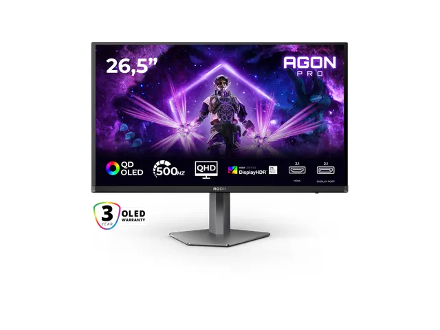 AG276QKD2 QD-OLED 500Hz QHD Gaming Monitor 26.5 Inch