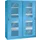 venster-schuifdeurkast HxBxD 1950x1500x580mm 8xStalen bodem RAL5012