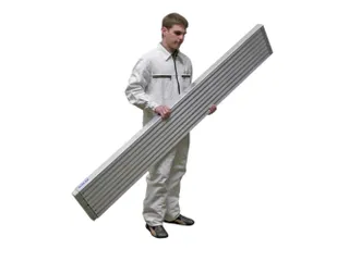 Telescopisch Bordes,V. Staande Ladder Met Sporten,Aluminium - 1