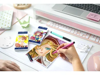 Tekenstift Faber-Castell Pitt Artist Pen Manga 6-delig etui Kaoiro - 3