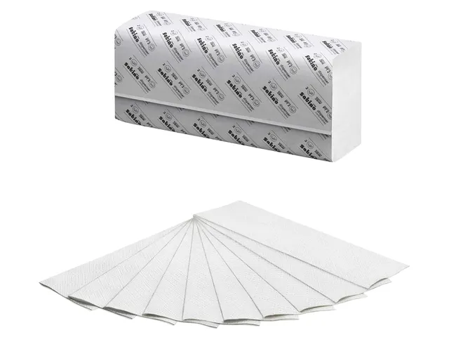 Handdoek Satino Prestige PT2 w-vouw 2-laags 20,6x32cm wit 276600