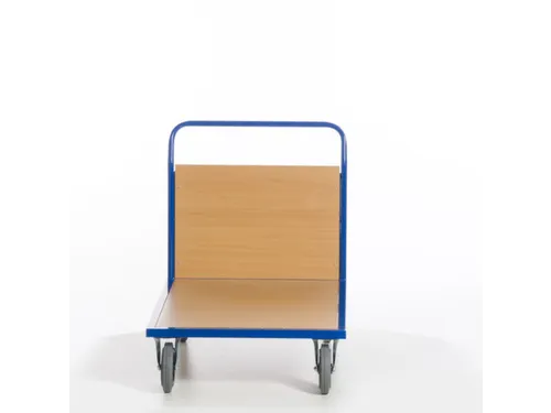 kopwandwagen,draagverm. 600kg,laadvl. LxB 1200x800mm,houtplaat,1wand