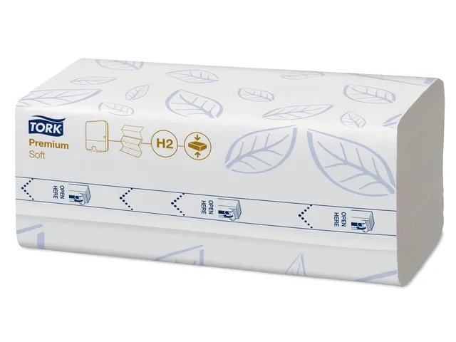 Handdoek Tork 100889 H2 Xpress compressed Premium 2-Laags Wit