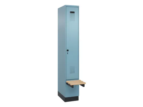 locker met bank,HxBxD 1950x300x815mm,1vak,vak B 300mm,draaigrendel