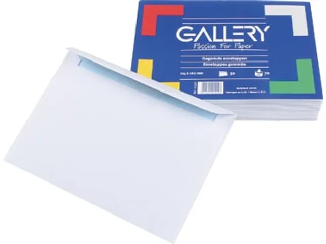 Gallery Envelop Wit 114x162 Gegomd 50 Stuks