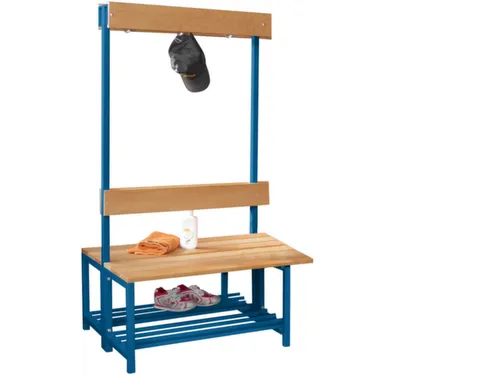 dubbele zitbank,HxLxD 1600x1000x770mm,onderstel RAL5010