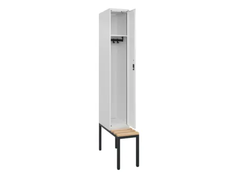 locker met bank,HxBxD 2120x300x815mm,1vak,vak B 300mm,cilinderslot