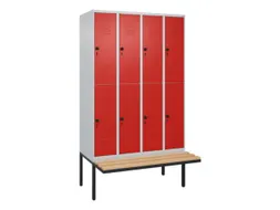 Dubbeldekse dekenkist,HxBxD 2120x1200x815mm,4x2vak.,vak B 300mm