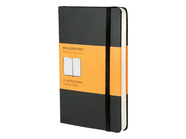 Notitieboek Moleskine pocket 90x140mm lijn hard cover zwart