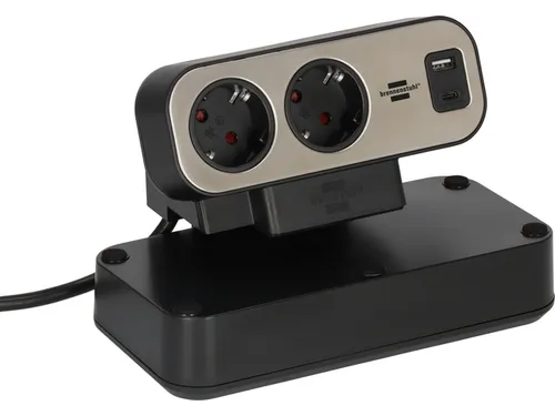 Stekkerdoos Brennenstuhl Estilo bureau duplex 10-voudig 1 USB C, 1 USB