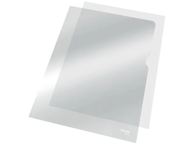 Insteekmap L-model Esselte standaard copy safe 0.11mm PP A4 transparan