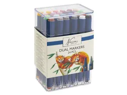 Alcoholmarker Nassau Arts duopunt 24 stuks assorti