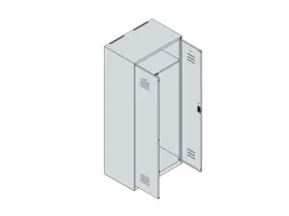 PBM-locker,HxBxD 1850x800x500mm,2vak,vak B 400mm,cil.-slot - 3