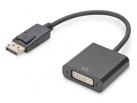 DisplayPort-adapterkabel DP type DVI (24+5) M/F 0,15m Full HD Zwart