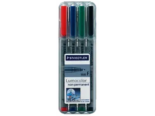Viltstift Staedtler OHP Lumocolor 316 Non Permanent 0.6mm Assorti 4st - 3