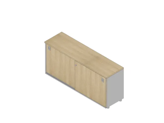 schuifdeurkast,HxBxD 730x1600x450mm,1xhouten vloer,2ordnerhoogte