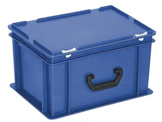 Euronorm Koffer Hxlxb 230x400x300mm 21l 1 Handgreep Blauw - 1
