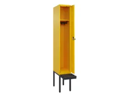 locker met bank,HxBxD 2120x300x815mm,1vak,vak B 300mm,draaigrendel