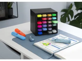 Markeerstiften Faber-Castell Deskset 24 kleuren, 7 neon, 9 pastel en 8 - 6