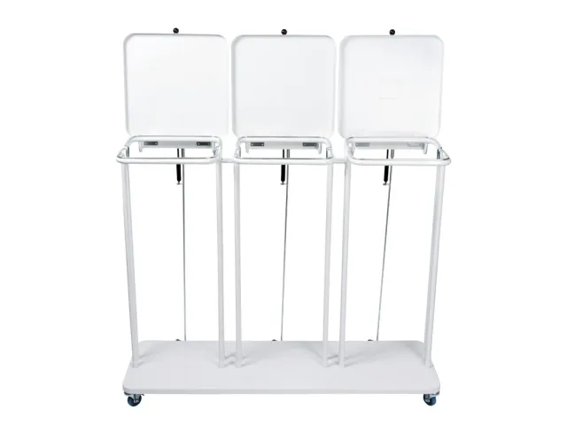 Afvalbak Combo met deksel 3x60 liter wit Saekko Boy