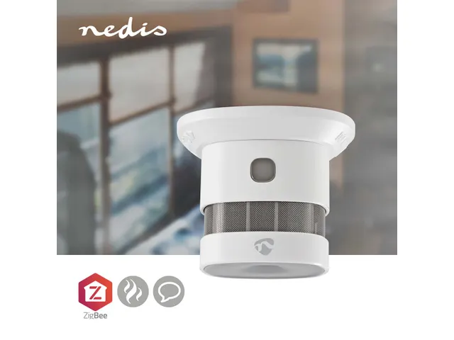 Rookmelder Nedis Zigbee 3.0 Wifi 10 jaar wit