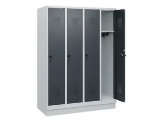 schoollocker,HxBxD 1630x1200x500mm,4vak,vak B 300mm,draaigrendel - 1