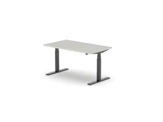 Elektrisch ihv bureau,HxBxD 650-1310x1400x800mm,blad lichtgrijs - 1
