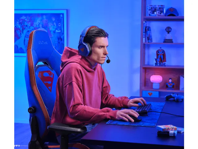 Trust GXT 721SM Ruya Pro Premium Gamingstoel SuperMan Blauw