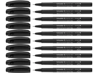 Fineliner Schneider Topliner 967 Zwart 0.4mm - 6